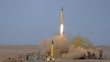 epa03293474 The upgrade version of medium range missile Shahab-1, is launched during the second day of military exercises, codenamed Great Prophet, by Iran's elite Revolutionary Guards at the Lut desert in southeastern Iran, 03 July 2012. Report said that on the second day of a military manoeuvre in the Lut desert in southeastern Iran, several missiles were successfully tested, without giving further details.  The IRGC plans to test all of its short-, medium- and long-range missiles in the ongoing manoeuvre which took place one day after the European Union's latest oil sanctions against Tehran went into effect.  EPA/Mojtaba Heydari
